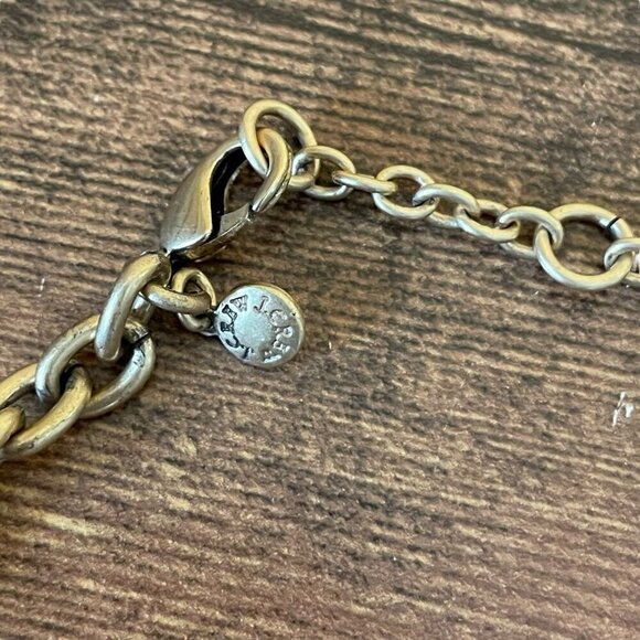 J Crew Statement Necklace Purple Coral Gold Rhinestone Crystal Cluster Retro 18" - Picture 6 of 13